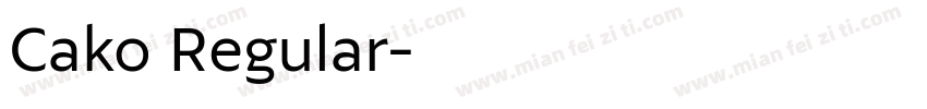 Cako Regular字体转换